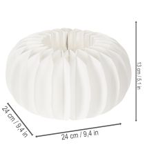 Artikel Honingraat papieren ring in de vorm van een pompoen, groot formaat, voor gedroogde bloemen en herfstdecoratie, 24 cm, 4 stuks