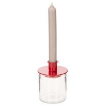 Artikel Ronde glazen theelichthouder, helder glas, 8 cm, 3 stuks