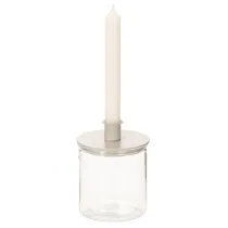 Artikel Glazen theelichthouder, rond, helder glas, veelzijdig, 12 cm, 2 stuks