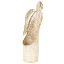 Artikel Kandelaar met engelfiguurtje, goudkleurige feestelijke decoratie, 27 cm