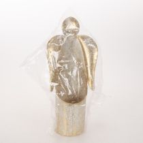 Artikel Kandelaar met engelfiguurtje, goudkleurige feestelijke decoratie, 27 cm