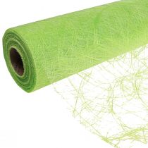 Deco fleece Sizoweb tafelloper lichtgroen 30cm 25m