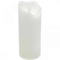 LED kaars met timer witte stompkaars van echte was H17cm