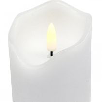LED kaars met timer witte stompkaars van echte was H17cm