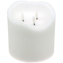 LED kaars groot wax wit voor batterij timer Ø14.5cm H15cm