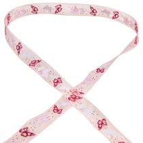 Artikel Organzalint vlinderlint roze 15mm 20m