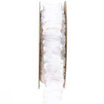 Artikel Rucheslint wit organzalint decoratief lint 25mm 10m