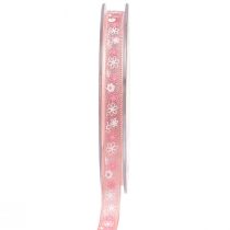 Artikel Cadeaulint bloemen decoratief lint roze lint 10mm 15m