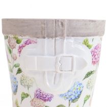Rubberen laarzen bloempot plantenbak keramiek look H17.5cm
