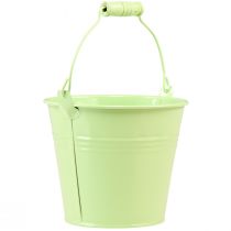 Artikel Emmer met handvat plantenbak metaal pastel Ø14cm H12cm 6 st