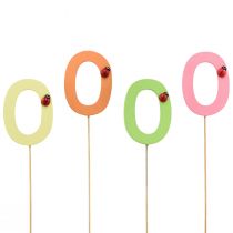 Artikel Aantal pluggen verjaardag 0 bloempluggen hout 27,5cm 16 st