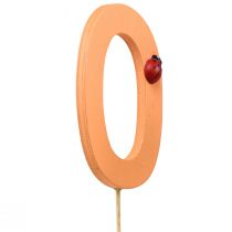 Artikel Aantal pluggen verjaardag 0 bloempluggen hout 27,5cm 16 st