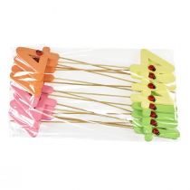 Artikel Aantal pluggen verjaardag 4 bloempluggen hout 27,5cm 16 st