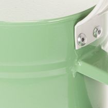 Artikel Decoratieve metalen gieter, retro pastelgroen met witte accenten, voor tuin, balkon en binnengebruik, 52,5 x 15 x 30 cm