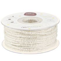 Artikel Wickdraad Glamour Wit/Zilver met draad 33m