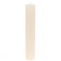 Grote kaarsen effen stokkaarsen crème 50x300mm 4 st