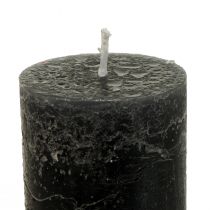 Artikel Grote kaarsen, stokkaarsen, effen antraciet, 50x300mm, 4 stuks