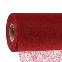 Dekovlies tafelloper fleece tafelloper rood bordeaux 23cm 25m