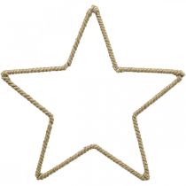 Artikel Adventdecoratie, kerstdecoratie ster, decoratieve ster jute B31cm 4 st