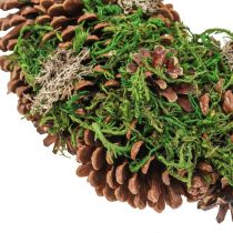 Adventskrans deurkrans decoratieve krans met kegels mos Ø30cm