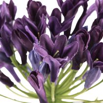 Artikel Agapanthus kunstbloemen paarse decoratie lelies 75cm 2 stuks