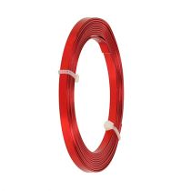 Artikel Aluminium platte draad rood 5 mm x 1 mm 2,5 m