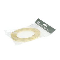 Artikel Aluminium plat draad, goud, 5 mm x 10 m, voor bloemstukken en decoraties