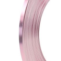 Aluminium platte draad roze 5mm 10m
