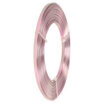 Aluminium platte draad roze 5mm 10m