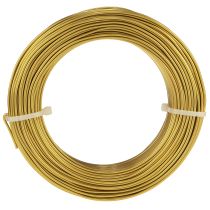 Artikel Goudkleurige aluminiumdraad, 2mm, 60m, 500g, buigzame draad voor decoratie en sieraden.