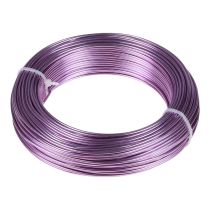 Aluminiumdraad paars Ø2mm sieradendraad lavendel rond 500g 60m