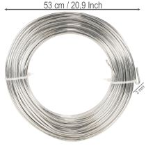 Artikel Aluminiumdraad, zilverkleurig, 3 mm, knutseldraad voor creatieve projecten, 1 kg