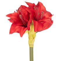 Artikel Kunstmatige rode amaryllisbloem met steel, bloemversiering voor Kerstmis, 50 cm
