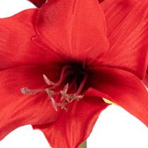 Artikel Kunstmatige rode amaryllisbloem met steel, bloemversiering voor Kerstmis, 50 cm