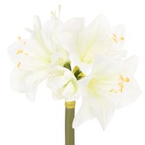Artikel Kunstmatige amaryllisbloem, wit, met steel, advent en kerst, 50 cm