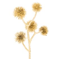 Artikel Kunstmatige barnsteenfruitboomtak, gouden versiering, 26 cm, bundel van 6
