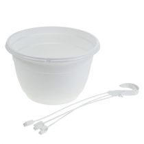 Artikel Bloemenhangmand 25cm wit