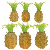 Artikel Kunst mini ananas H6.5cm - 8cm 6st