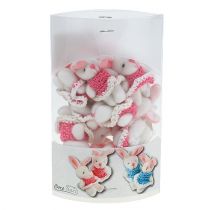 Artikel Hanger Konijn 5,5cm Roze 9 st.