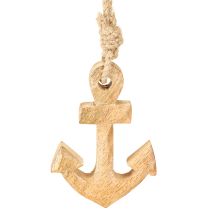 Artikel Anker Decoratie Houten Decoratie Hanger in Naturel 7cmx10cm 6 st.