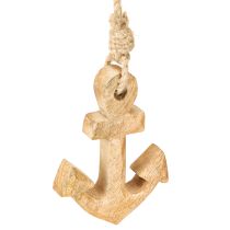 Artikel Anker Decoratie Houten Decoratie Hanger in Naturel 7cmx10cm 6 st.