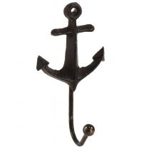 Wandhaak wanddecoratie metalen anker maritiem 6,5x5x13cm