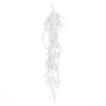 Artikel Asperges kunst aspergevaren wit glitter winterdecoratie 105cm