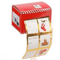 Artikel Kerststickers, cadeaustickers, etiketten, 5,5 cm, 60 stuks