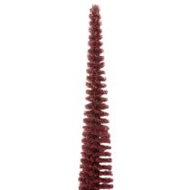Artikel Decoratieve kerstboom, slanke boomfiguur op een houten voet, 60 cm