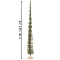 Artikel Kunstkerstboom met houten voet voor kerstversiering, 80 cm