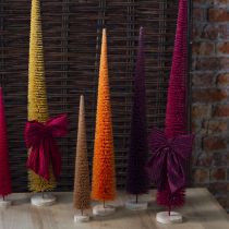 Artikel Moderne, slanke decoratieve kerstboom op een houten voet, 80 cm.