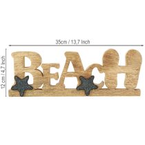 Artikel Stand belettering “Beach” maritieme decoratie hout 35×12cm