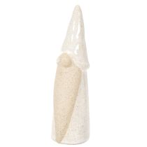Artikel Decoratieve kabouterfiguur, licht keramiek, Scandinavische stijl, 18 cm, 3 stuks