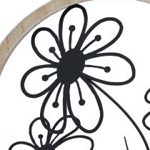 Artikel Metalen bloemen tafeldecoratie hout metalen veerdecoratie H19cm